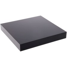 Plymor Black Polished Acrylic Square Display Block, 1" H x 7" W x 7" D