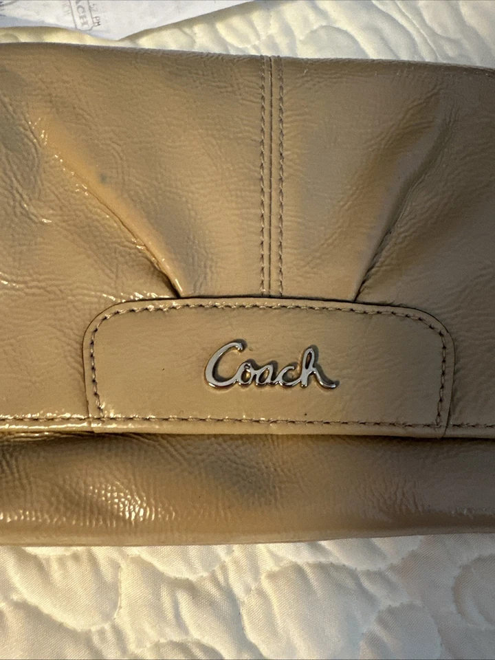 Bolso sin asas Coach Ashley masilla muñeca interior púrpura nuevo con etiquetas Foto 3 de 4