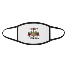 Merry Christmas Trees Face Mask  Holiday Christmas Mask
