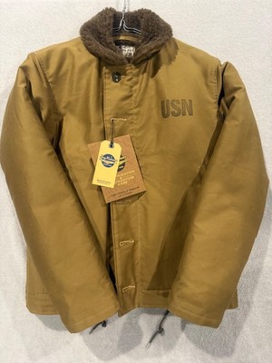 Buzz Ricksons N1 deck jacket Khaki Demotex size 36 small brand new with tags