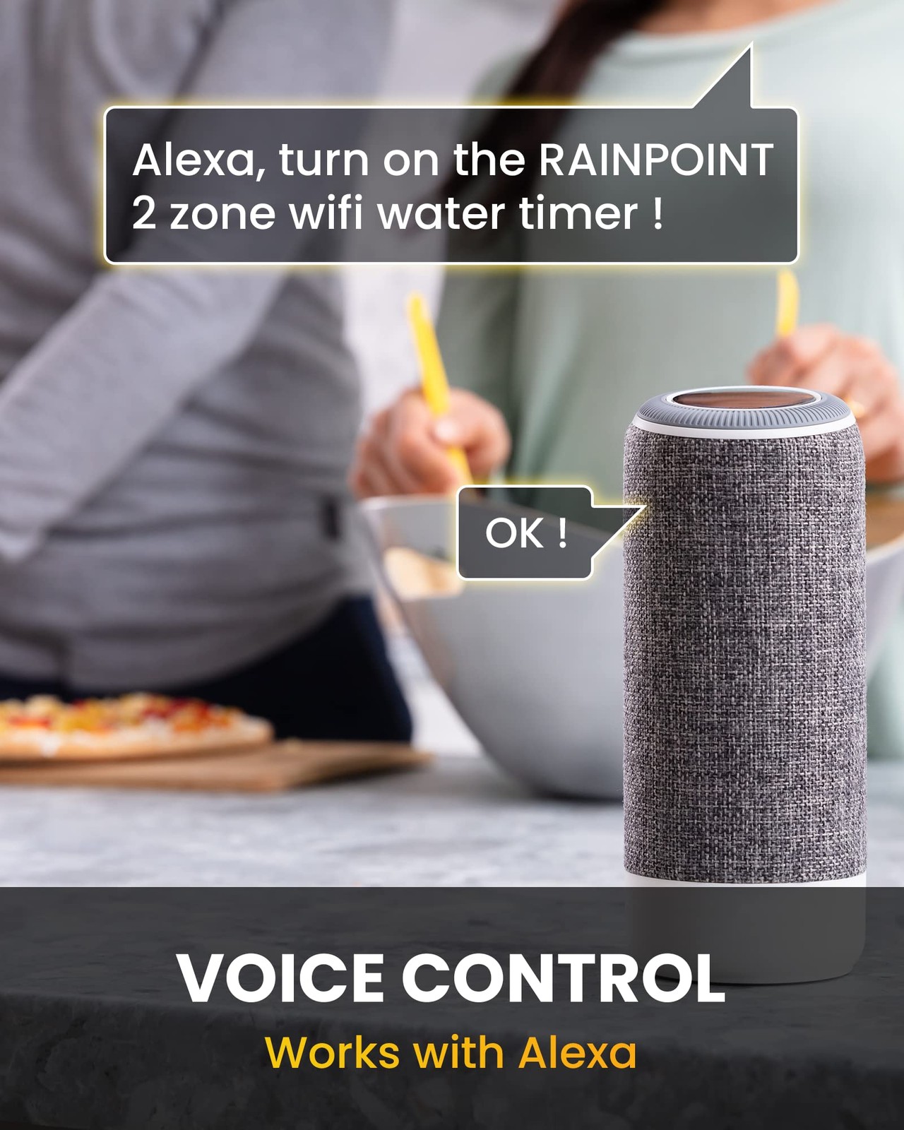 RAINPOINT 2 Zone WiFi Irrigation Water Timer Hose Timer TTV203WRF