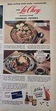 1953 La Choy American cooked Chinese food Products Vintage ad