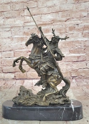 Bronze art Statue Toyan warrior Japan Samurai Figurine Sculpture Art Figure DECO