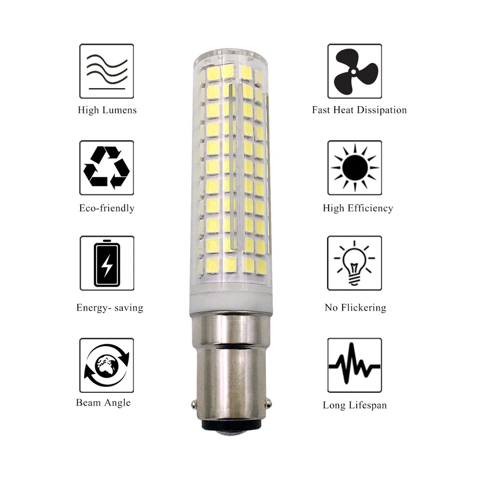 Ba15d B15d Led Light Bulb 10W 110V/220V 136-2835 SMD LED Lamp Ceramics Light - Image 3 of 3