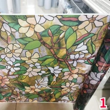 3D Static Cling Glass Window Film Privacy Frosted Stained Sticker Door Art Decor