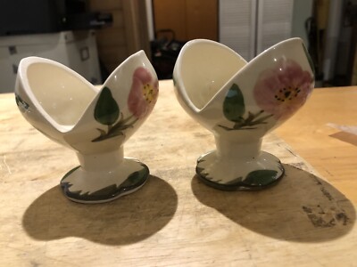Set of Vintage Franciscan Desert Rose Candle Holders 1/2