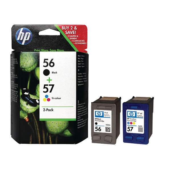 Original HP 56 57 Black & Colour 2 Ink Cartridges SA342AE Deskjet 5510 Printers - Image 2 of 3