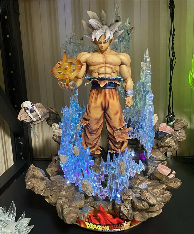 FC Son Goku Statue Dragon Ball Z Resin Figurine Model LED lights