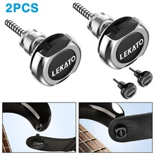 LEKATO Guitar Strap Button Lock Quick Release Security Anti-Rust Metal 2 color