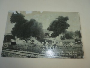 WWl Flame Throwers Used On German Troops By French & American Troops Postcard