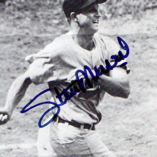 STAN THE MAN MUSIAL AUTOGRAPHED 5 HR DOUBLE HEADER PHOTO  - Image 2 of 3