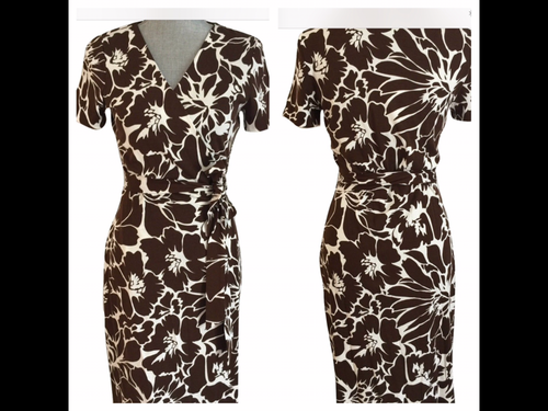 Julian Two Short Sleeve Wrap Dress Size 