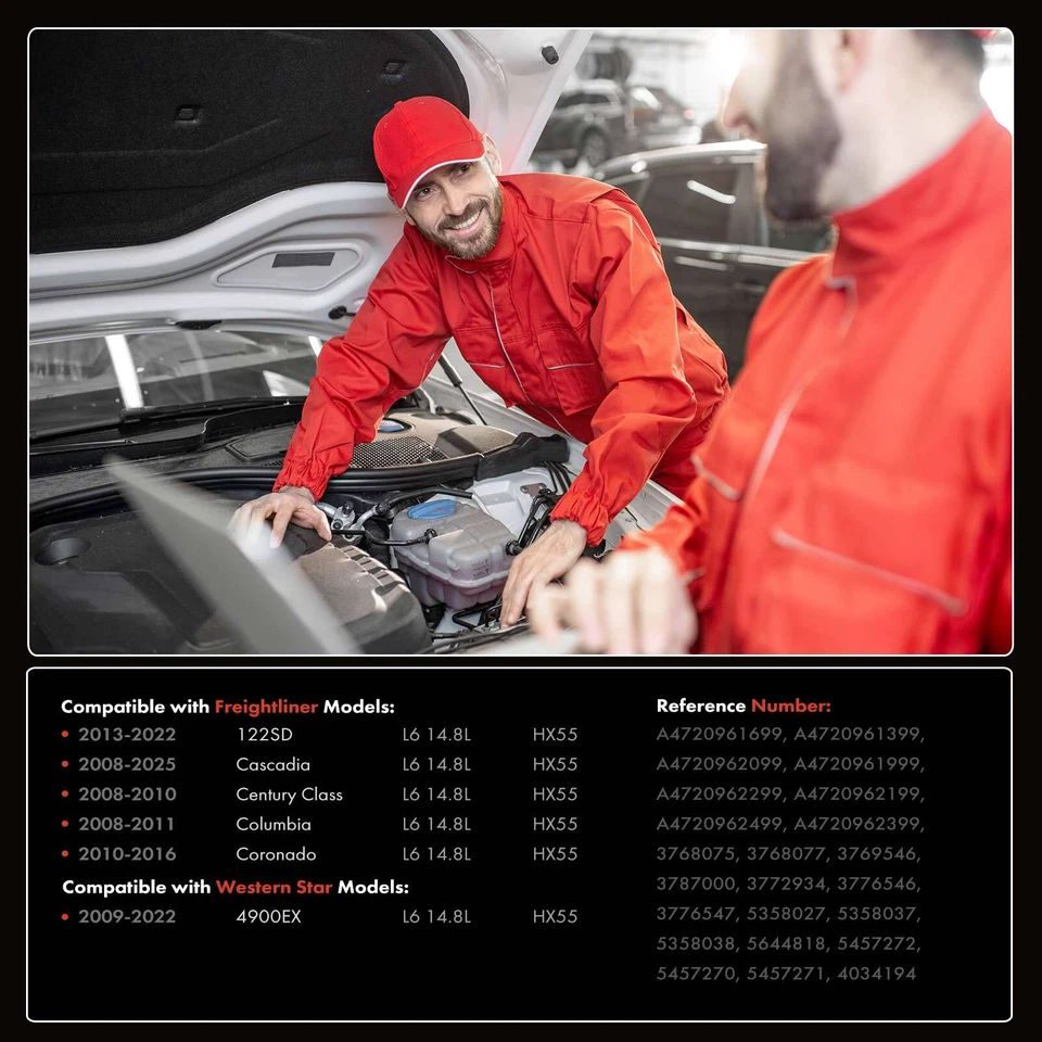 Turbocompresor para Freightliner 122SD Cascadia Western Star L6 14,8 L HX55 Foto 3 de 4