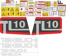Takeuchi TL10 Decal Kit - very high quality aftermarket decals