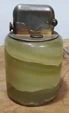 1920's Thorens Green Onyx Base Table Lighter (Untested)
