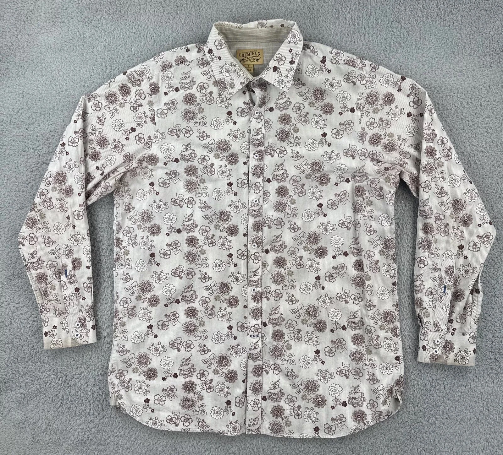 Cremieux Premium Denim Mens Large Button Up Floral Pattern Paisley Shirt Casual
Opens in a new windo