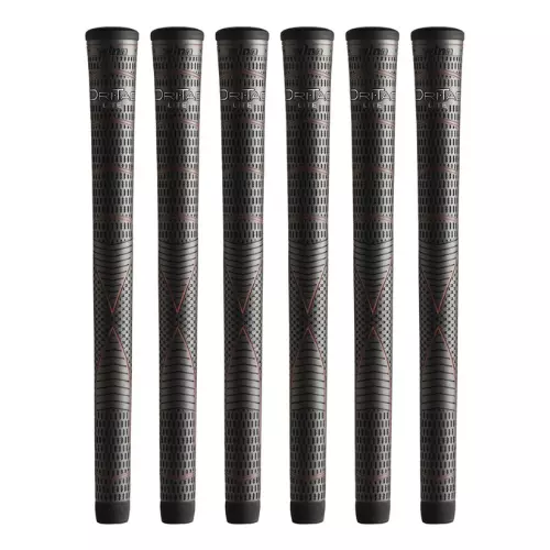 Juego de 6 empuñaduras de golf envolventes Winn Dri-Tac Lite tamaño estándar, gris oscuro - 5DTL-DG - Imagen 1 de 5