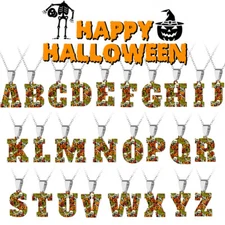 Halloween 26 letters Necklace  Gifts For Teens Kids Men Women  Decor