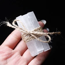 10pcs Natural Selenite Rough Stick Crystal Wand Minerals Specimen Healing Stone