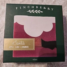 Finchberry Soap Santa Handcrafted Apple Clove Cinnamon 4.5 oz Bar NEW