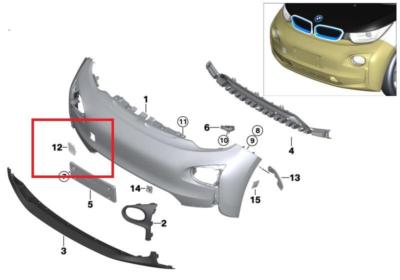 Painted or Primed BMW Front Tow Hook Cover i3 I01 01/2013   09/2017