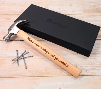 CUSTOMDESIGN.SHOP Personalised Custom Hammer + Gift Box | Design A Truly Unique Present | Engraved