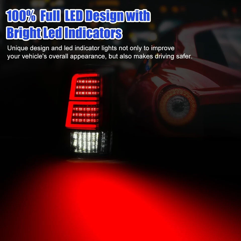 For 2019-2024 Ram 1500 Classic LED Tail Lights Clear Brake Rear Lamps Left+Right Foto 4 de 4