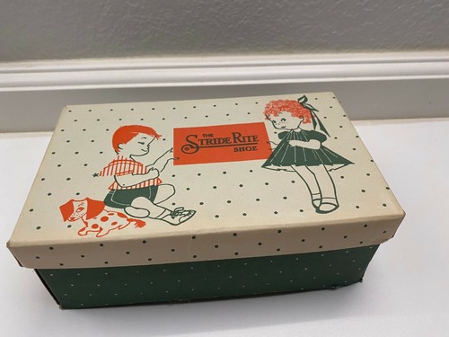 Vintage Stride Rite Baby Shoes Lace-up White Original Box & Receipt 1968 - Picture 3 of 6