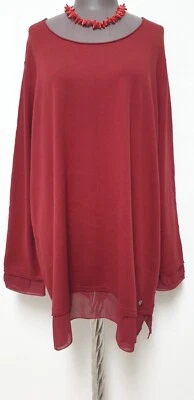 SMILE WITH FRAPP 🍓 Pulli NEU MIT ETIKETT  Damen Gr.54 COTTONGEMISCH Dunkles Rot - Bild 1 von 4