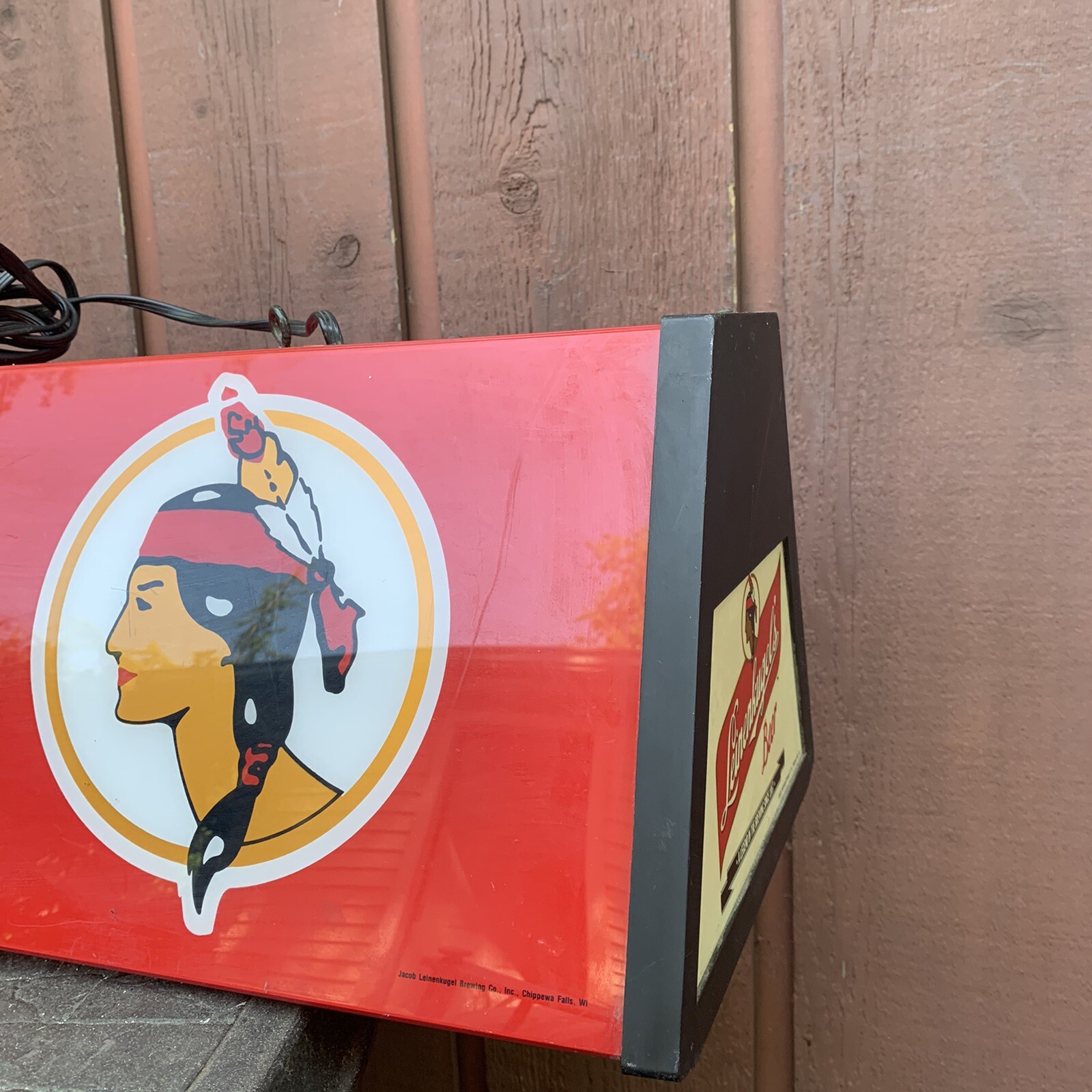 Leinenkugel’s Beer Dual Indian Maiden Logo Pool Table Light Billiard