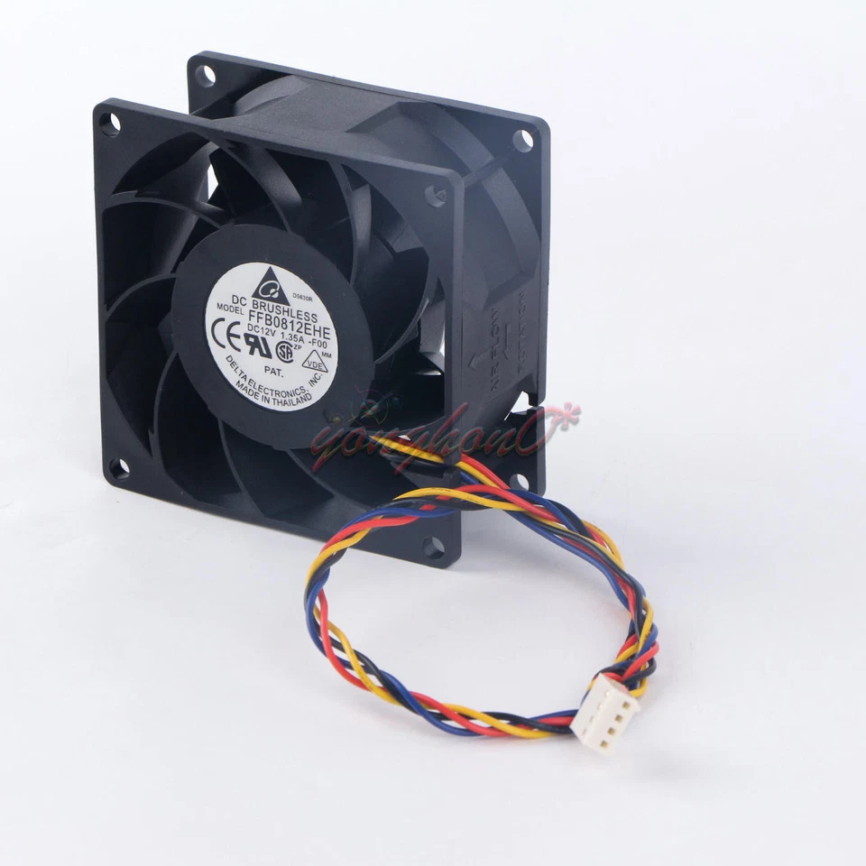 1 Stück für Delta FFB0812EHE 80x80x38mm 4Pin DC12V 1,35A Axiallüfter