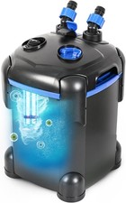 172GPH Canister Filter, Ultra-Quiet External Aquarium Filter with Free Media ...