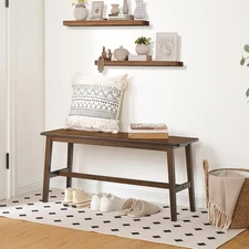 HOOBRO 39.3'' Bamboo Dining Bench Farmhouse Kitchen Table Bench Sturdy