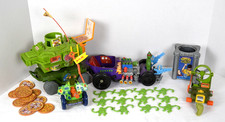Vintage TMNT Pizza Thrower Cheapskate Shredder Sewer Seltzer Cannon Chain
