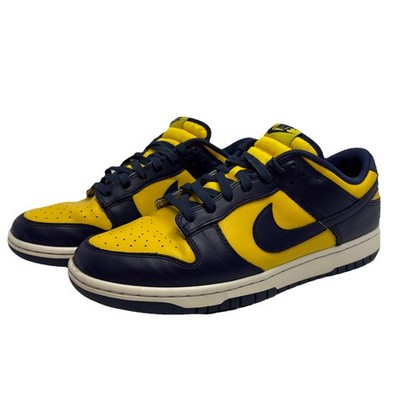 Nike Dunk Low Mens SZ 11  Michigan  2021 Blue Yellow Authentic OG DD1391-700