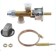 Gas Fireplace Thermocouple, Knob Switch Kit, 5/8-18UNF 3/8 FLARE Inlet