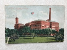 O1463 Vintage Postcard Bureau of Engraving and Printing, Washington DC 1908 date
