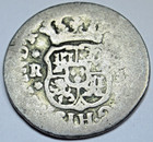 1749 Spanish Mexico 1 Reales Genuine Antique 1700's Pirate Treasure Pillar Coin