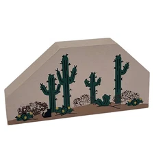 Vintage The Cats Meow L9513 Cactus Tumbleweeds Wooden Shelf Sitter 1995