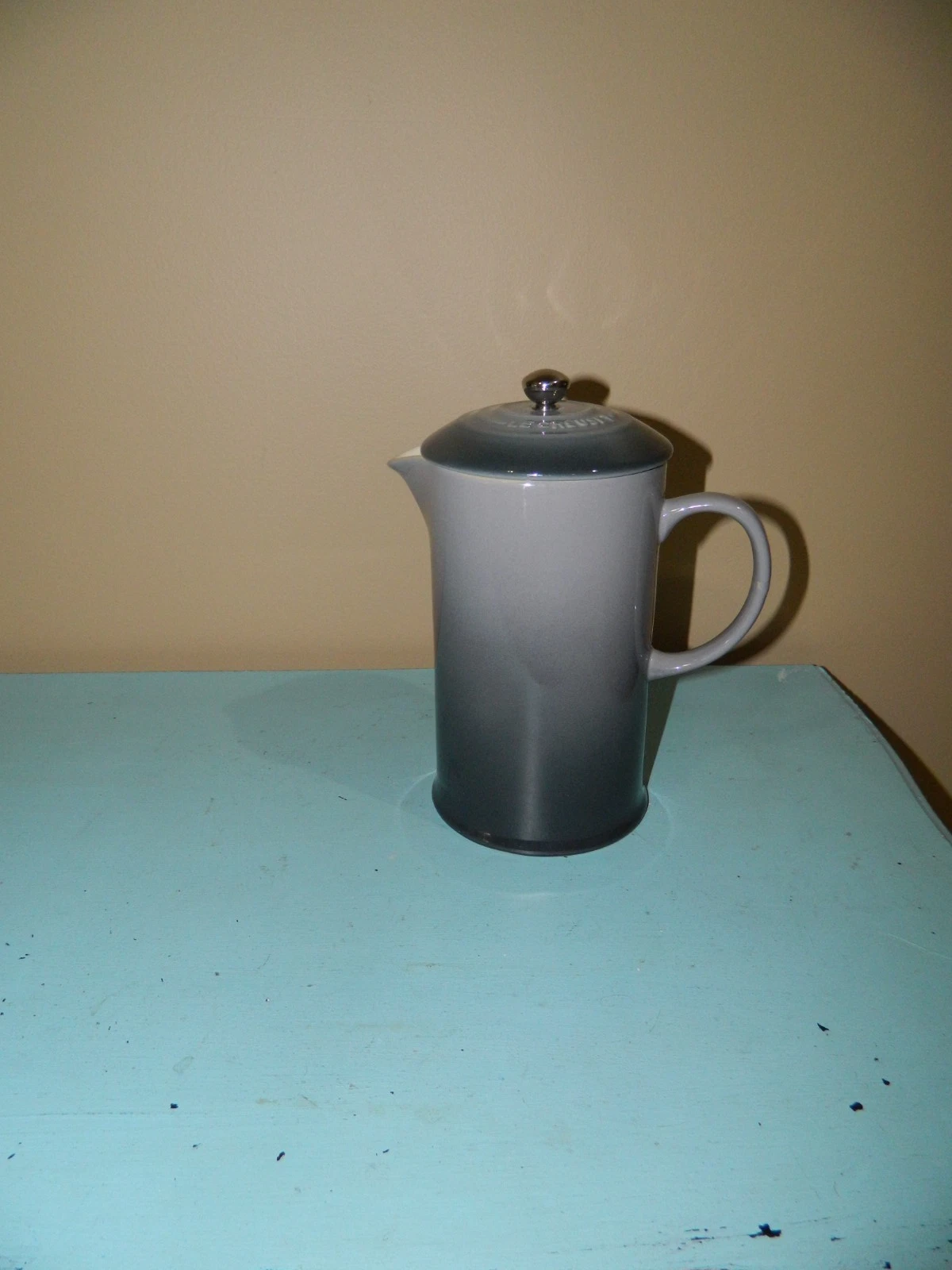 Le Creuset Stoneware 1 Liter French Press Flint Grey Gray (FLAW)