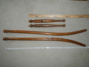 Lot of 4 Vintage Solid Wood Chair Legs Curved Legs Pieces Craft Repurpose