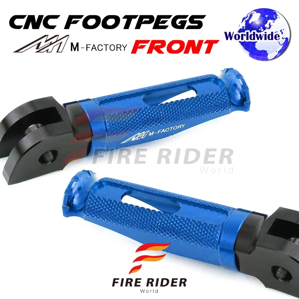 Clavijas de pie CNC Blue Rider Shinobi para Aprilia RSV4 1000 R de fábrica APRC 14 15 16 1 Foto 2 de 4