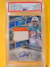 2024 Panini Spectra - Jaylen Wright #232 Blue Neon /50 (AU, MEM, RC)