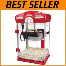 Electric Popcorn Popper, Stainless Steel Kettle, Red, 4-Qt.