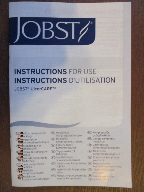 jobst ulcer care compression socks. Black size large 1 stocking two white liners - Image 2 of 4