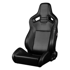 Braum Elite V2 Series Racing Seats, Black Leatherette w Black Stitching