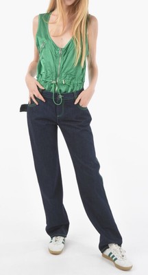 BOTTEGA VENETA dunkle Jeans grüne Nähte Größe Large ORIGINAL UVP 810£ #T9