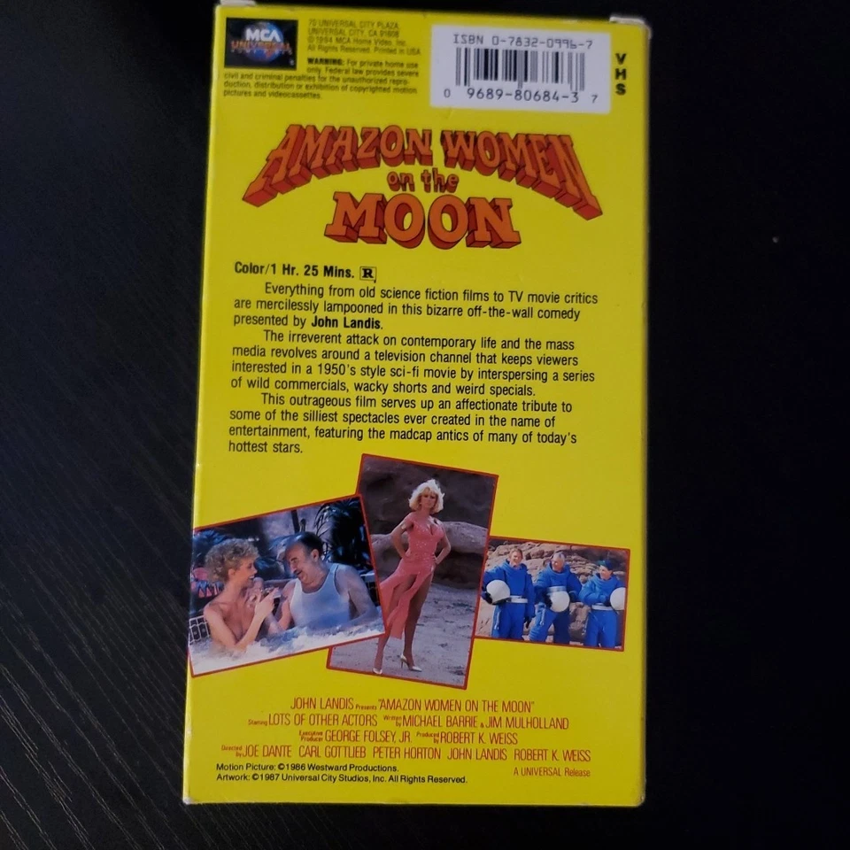 Amazon Women on the Moon VHS Rosanna Marquette Carrie Fischer Howard Hessman - Image 2 of 4
