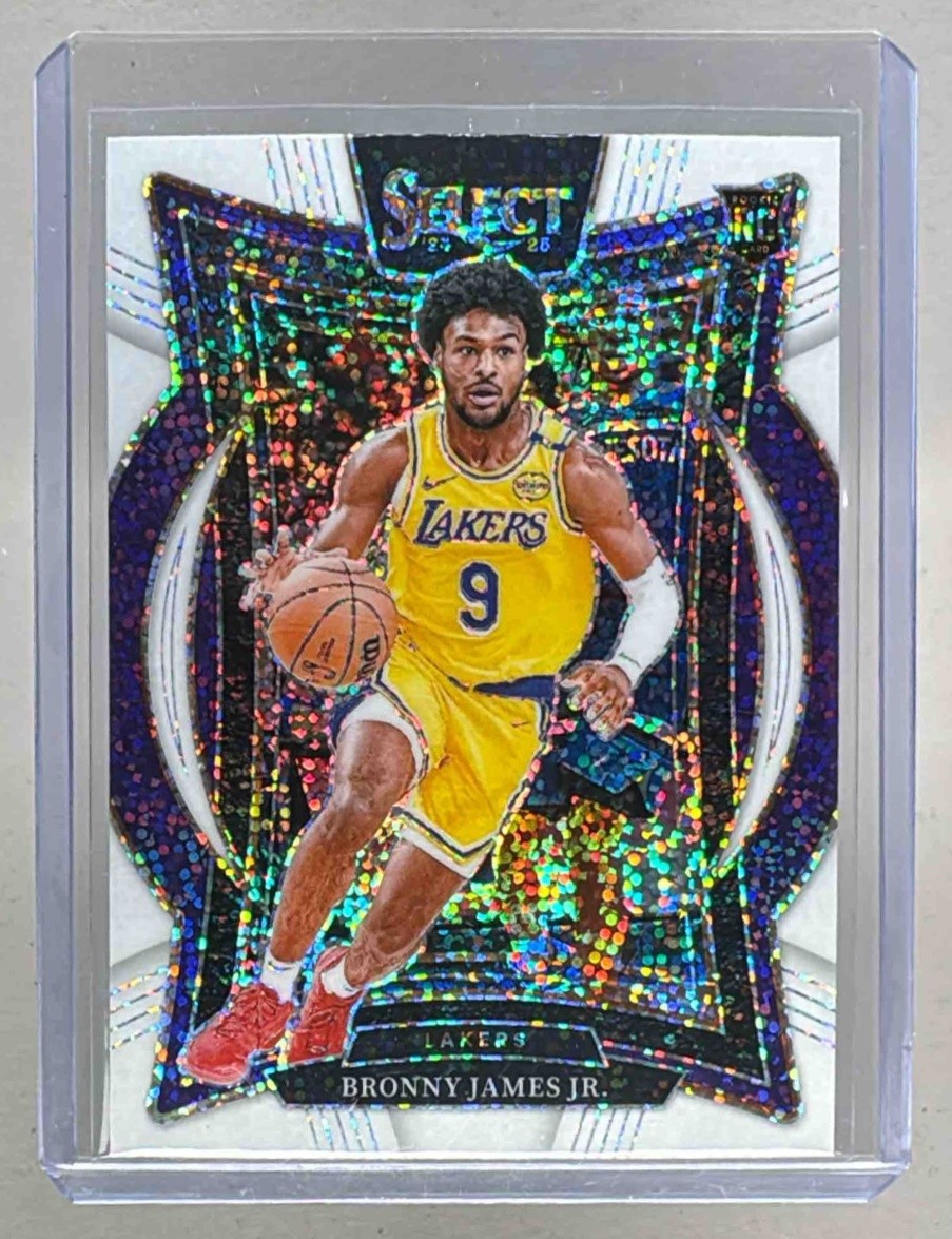 2024 Panini Select 90 Bronny James RC Rookie White Sparkle Prizm SP