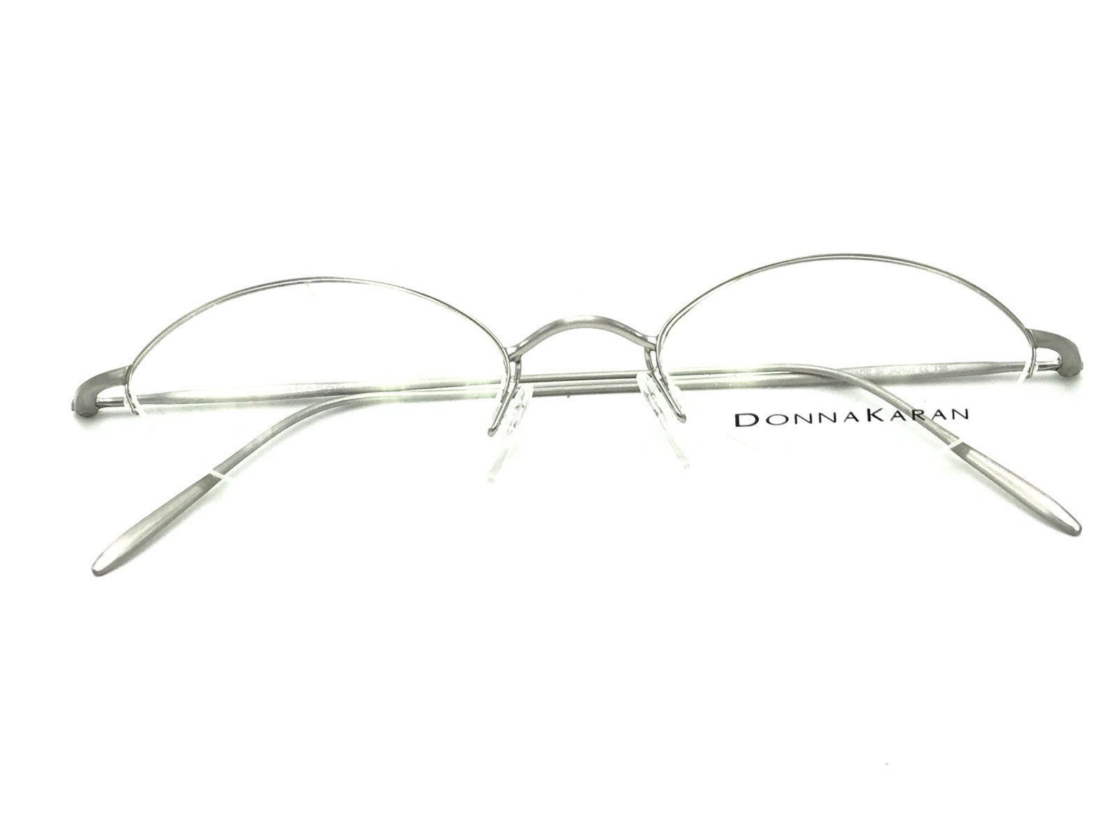 Donna Karan 8237 045 Silver Round Half Rimless Eyeglasses Frames 47-19 135 Japan